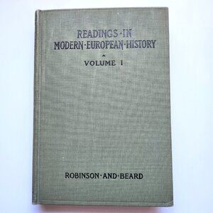 Readings in European History Volume 1 by James Harvey Robinson 1908